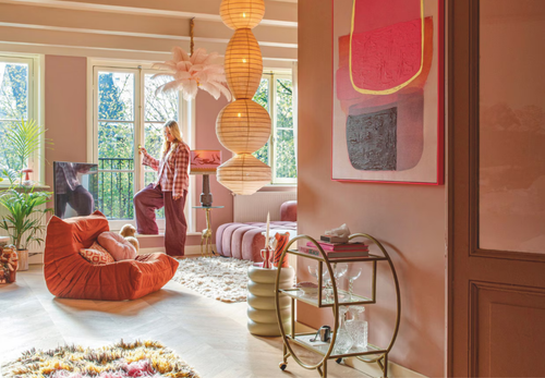 Roze, rozer, rozest met een eclectisch-romantische woonstijl