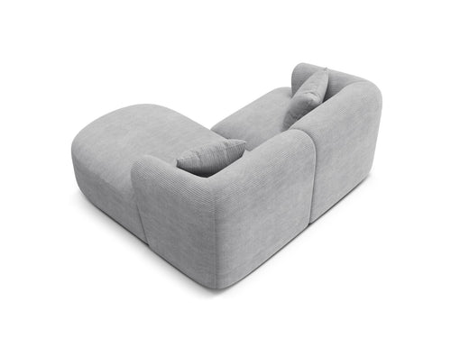 Cosmopolitan Design Modulaire hoekbank rechts Campi 3-zits, ribfluwelen geld - 156x180x70cm