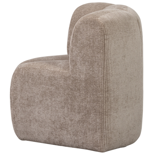 WOOOD eetbankje hoek met rugleuning Mojo - Ribstof - Donker Zand - vtwonen shop