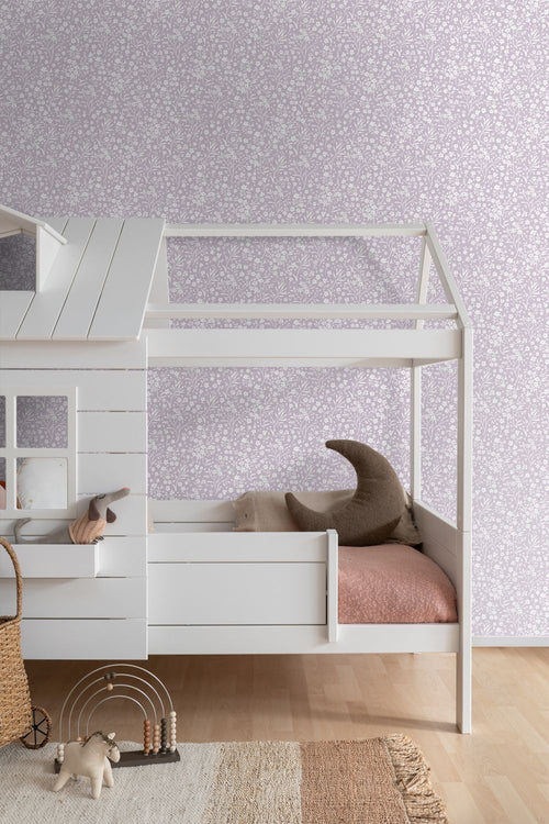 ESTAhome behang bloemetjes lila paars - 53 cm x 10.05 m - 139883