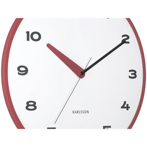 Karlsson wandklok Brisk Dome - rood - Ø40cm