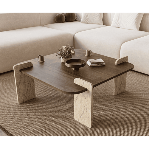 Calicosy - ORIGIN Salontafel - Notenhout - 90x90x35 cm