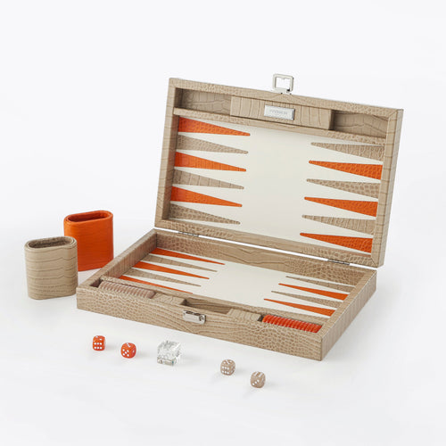 Premium Interiors - Backgammon - Gemiddeld BACKGAMMON - leer zandbeige 38cm