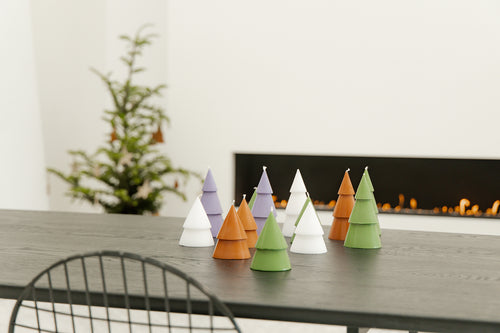 Originalhome dennenboom kaars - wit -  M - set van 2 - vtwonen shop