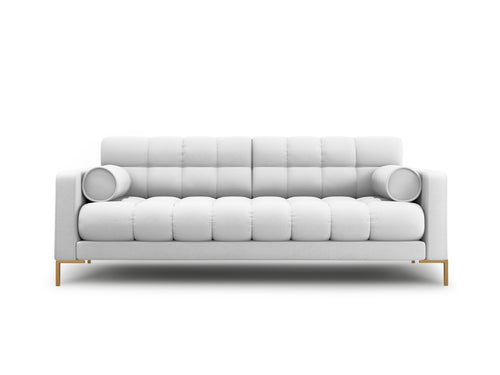 Cosmopolitan Design Bank Bali 4-zits, structurele stof, lichtgrijs - 96x217x75cm
