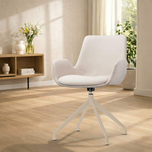 Nolon Nola-Eef draaibare eetkamerstoel beige beige onderstel