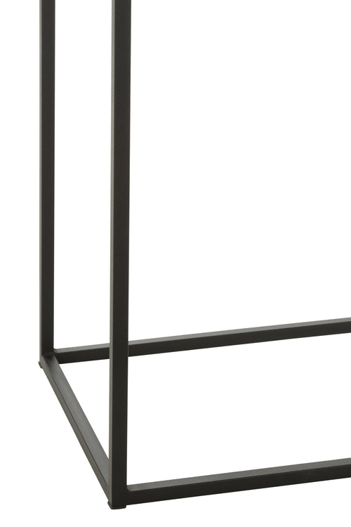 J-Line console Rechthoek - metaal - zwart