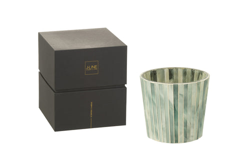 J-Line geurkaars Noa - Seaside Bliss - glas - lichtblauw - small - 45U - vtwonen shop