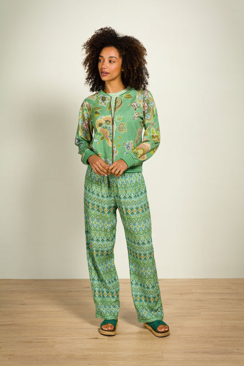 Pip Studio - Belin Lange pyjamabroek - Dames - Ashanti - Groen - XS