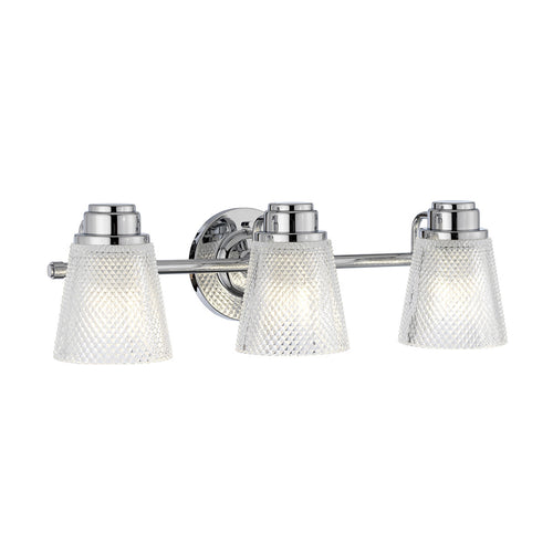 Hudson 3-lichts wandlamp gepolijst chroom IP44