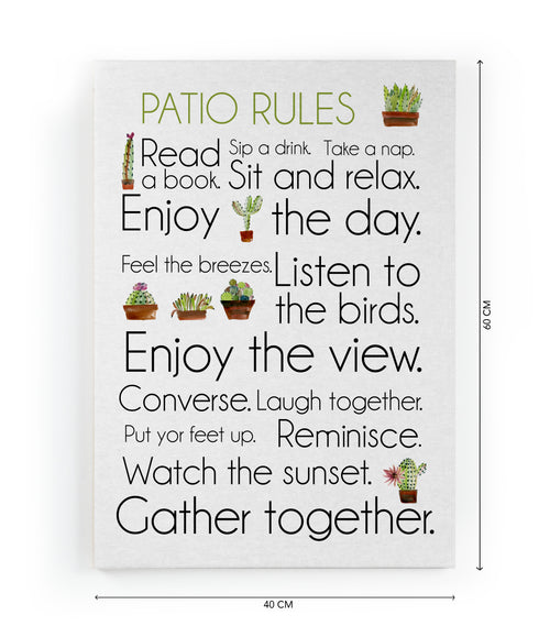 Canvas 60x40 Afdruk Tuinregels - vtwonen shop