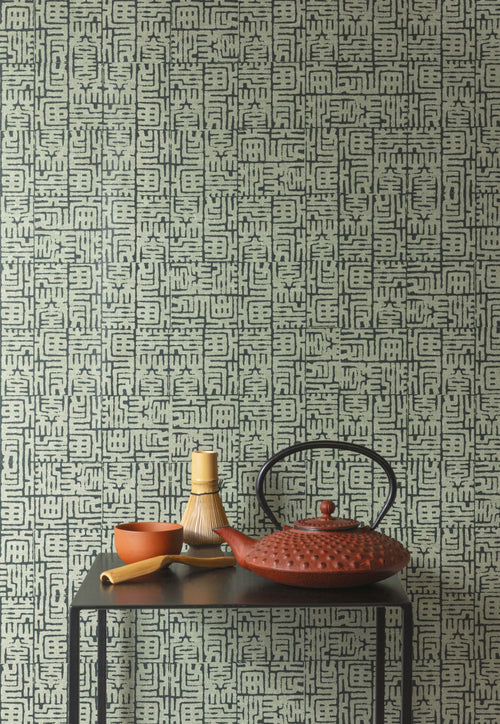 Masureel behang grafisch motief groen - 53 cm x 10.05 m - 630670