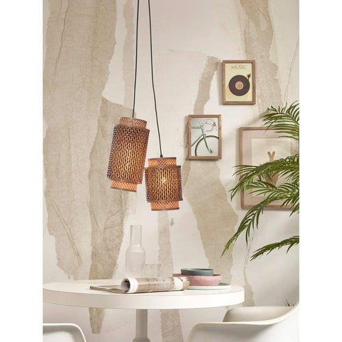 GOOD&MOJO hanglamp Bhutan - bruin - 38x18x45cm - vtwonen shop