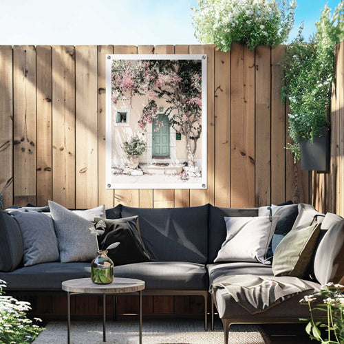 Reinders Floral Facade tuinposter -  beige - tuin - 80x60cm