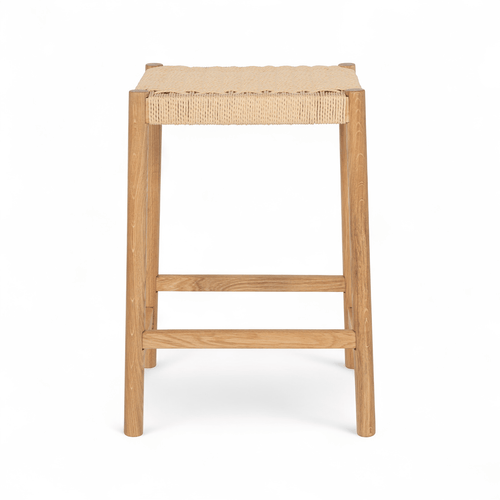 Furnhouse barkruk Ida - Natuurlijk eikenhout - Set van 4