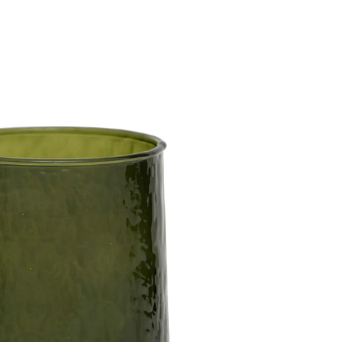 Urban Nature Culture glas hammered banana palm - Ø 8.5 * 9.5 cm
