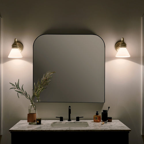 Badezimmer Wandleuchte Classic Champagner Bronze 3000K IP44 1x G9