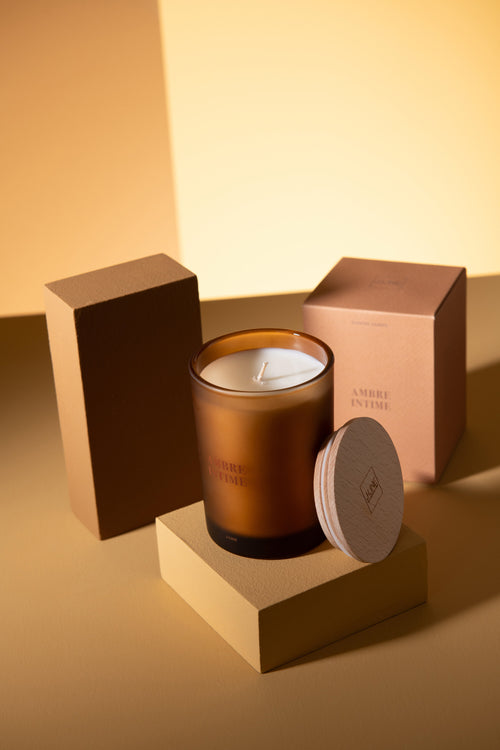 J-Line geurkaars Accords Essentiels - Ambre Intime - oker - 38U