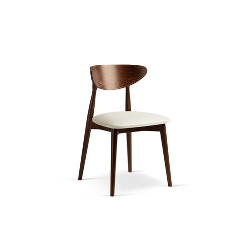 Set van 2 fluwelen stoelen Leon flueel ivoor - 48x47.5x79cm