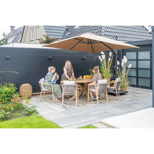 Urania tafel ovaal - 220x115 cm - acaciahout met white wash