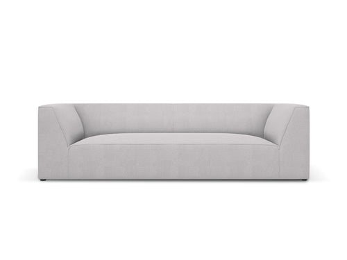 Micadoni Bank Ruby 3-zits, structurele stof, lichtgrijs - 93x232x69cm