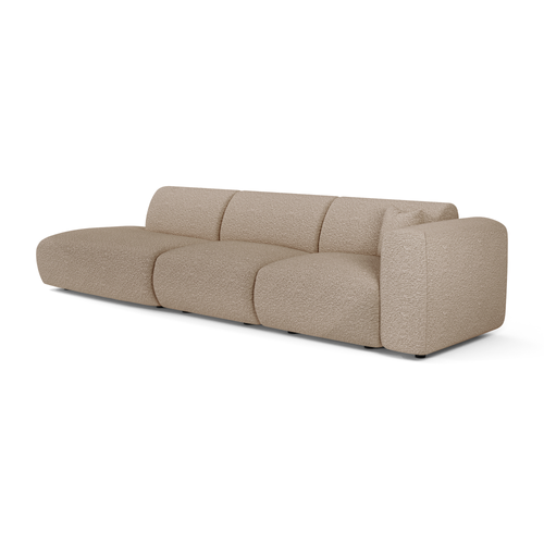 Sia Home - Rechte bank MYRA - Bouclette stof - Mol - 310cm - vtwonen shop
