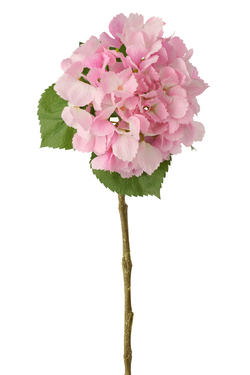 J-Line hortensia Echt Gevoel - kunststof - roze - 4 stuks