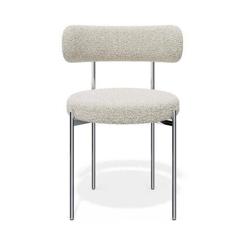 Premium Interiors - Set van 2 stoelen MUSE - bouclette crème 52cm