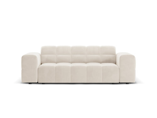 Cosmopolitan Design Bank Chicago 2-zits, flueel lichtbeige - 102x178x78cm