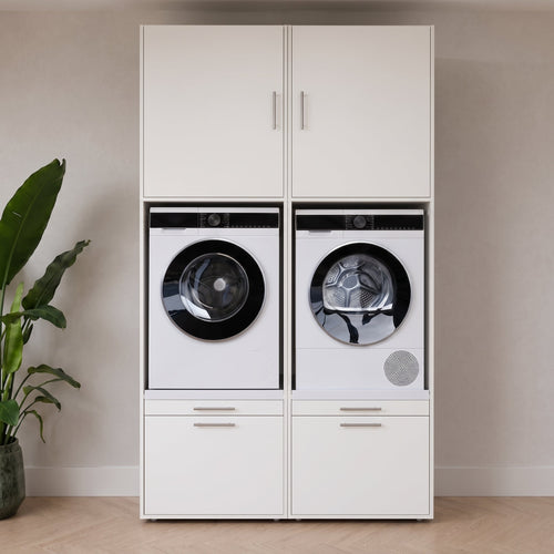 Wastoren® wasmachinekast - Twin Collection 4.3 - wit - 134 x 233 x 65 cm
