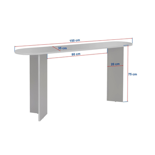 Calicosy - SIRA Design haltafel - Zwart hout - 35x150x75 cm