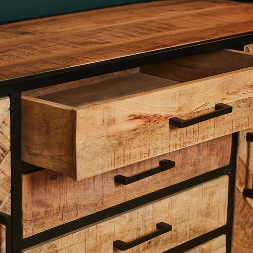 StarFurn Dressoir Arlington - Naturel Hout - 210x45x75cm - vtwonen shop