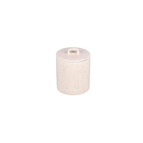 Ona - Voorraadpot 11xH14,5cm met deksel beige Fika