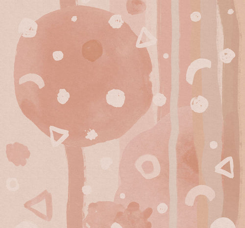 Sanders & Sanders fotobehang kunst terracotta roze - 300 x 280 cm - 612003 - vtwonen shop