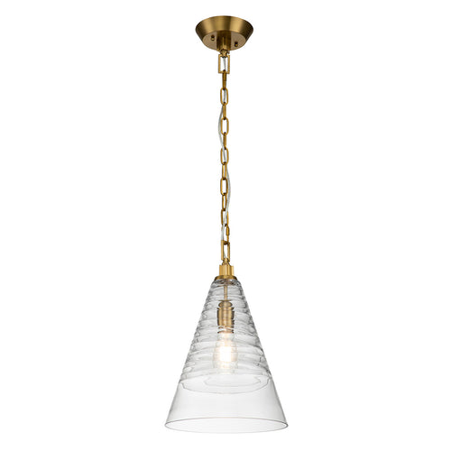 Elstead Feiss Elmore Koepel Hangende Plafondlamp Gepolijst Messing