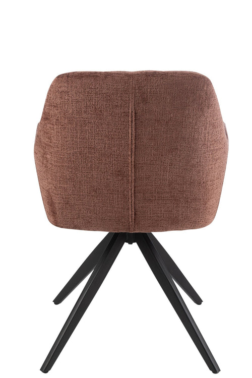 J-Line stoel Louna - ijzer/acryl - bruin