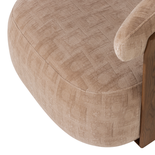 WOOOD fauteuil Foon - Structuurstof - Zand - 78x82x73