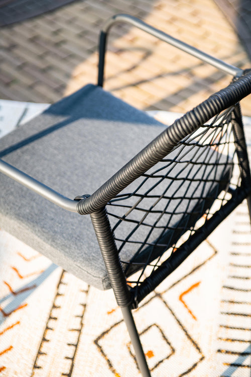 Garden Impressions Dido stoelen zwart 4 stuks + Terni tafel 160 cm