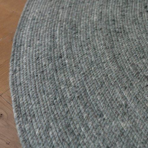 Interieur05  vloerkleed Gapo groen -rond -wollen150 x 150 cm