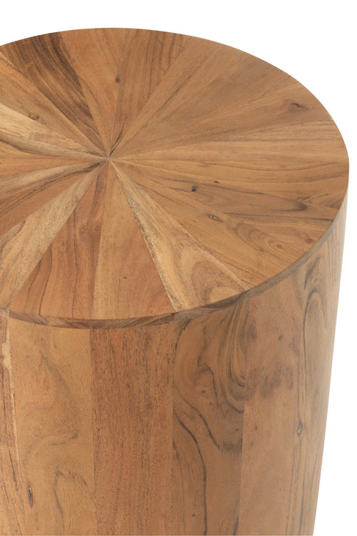 J-Line bijzettafel Rond - hout - naturel