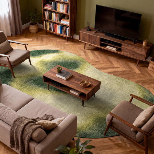 Ecorugs vloerkleed Leaf - groen - 235x340cm