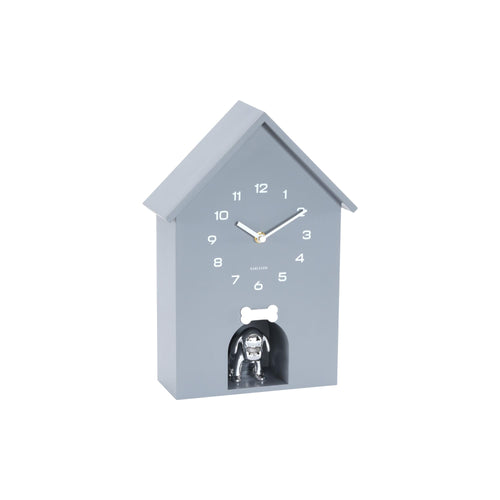 Karlsson wandklok Dog House - grijs - 24.9x9x27cm - vtwonen shop