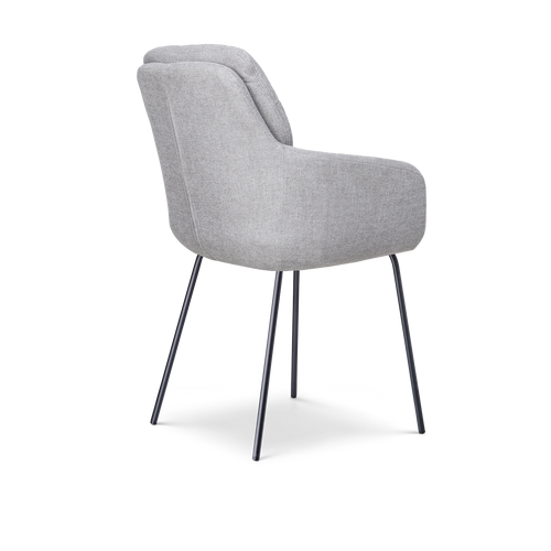 Nolon Nora-Mia Eetkamerstoelen Set van 2 - Grijs - Zwart Onderstel - vtwonen shop