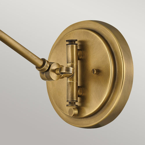 Hinkley Arti Dome Wandleuchte, zeitgenössisches Erbe, Messing, natürlicher Rattanschirm, 1 x E27