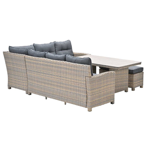 Seagull lounge-diningset - 5-delig - rechts - vintage willow - zwart