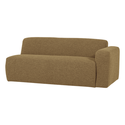 WOOOD 2-zits bank arm rechts Mojo Base - Bouclé - Geel/Bruin - 74x185x97