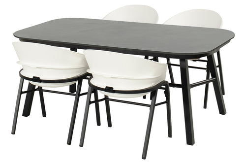 Hartman Tuintafel Tubb - Zwart Keramiek Aluminium - 185x100x75cm - vtwonen shop