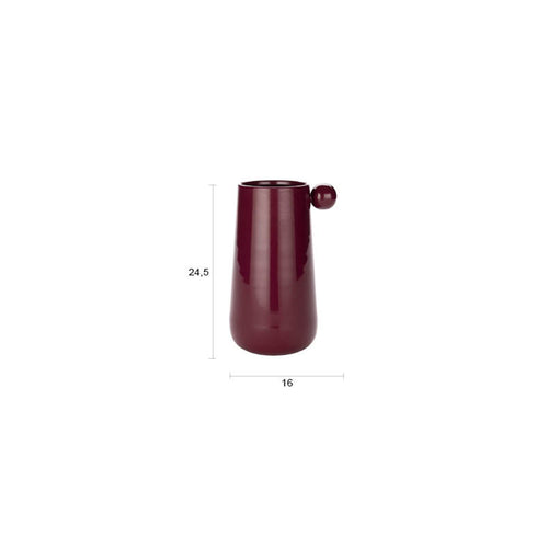 Dutchbone Dot L vaas Bordeaux Rood
