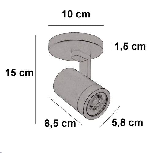 Highlight spot HALO - 1 lichts - 10  x 15   cm - beige