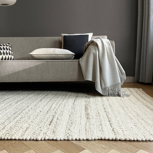 Malagoon vloerkleed Chaya - creme wit - 160x260cm 100% wol